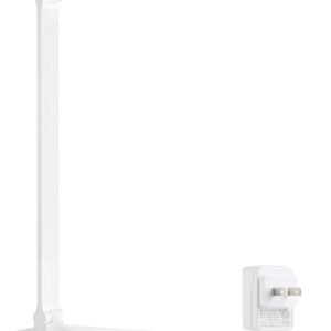 lepro led desk lamp, metal desk light 9.5w 800lm, forbes vetted best task lamp, 5 color modes 5 brightness level, dimmable home office desktop lamp for reading, crafting, sewing, puzzle, nail, white