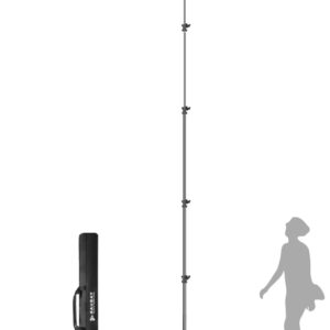 【16' heavy duty】 raubay extreme tall video camera sports tripod stand air cushioned telescoping aluminium alloy light stand with 1/4"& 3/8" screw adapter, professional sky high tripod tt480 black…