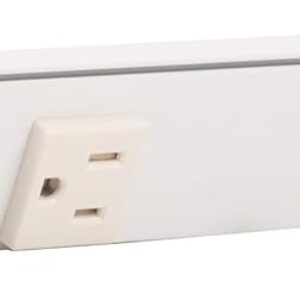 task lighting apt angled power strip 18 inch left, 3 receptacles, white