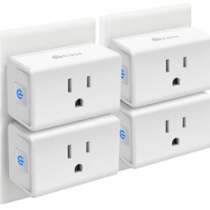 Kasa Smart Plug Mini 15A, Smart Home Wi-Fi Outlet Works with Alexa, Google Home & IFTTT, No Hub Required, UL Certified, 2.4G WiFi Only, 4-Pack(EP10P4) , White