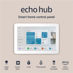 amazon echo hub | 8” smart home control panel with alexa | compatible with thousands of devices