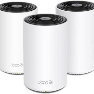 tp link deco xe75 axe5400 tri band wifi 6e mesh system wi fi up to 7200 sq.ft, engadget rated best mesh for most people, replaces wifi router and extender, ai driven mesh new 6ghz band, 3 pack