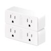 dual smart plug, 15a wifi outlet extender, smartlife app control, schedule timer function, 2 in 1 compatible with alexa, google home assistant, no hub required, etl&fcc, 2.4g wifi only, 2 pack