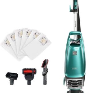 kenmore intuition bagged upright vacuum lift up carpet cleaner 2 motor power suction with hepa filter, 3 in 1 combination tool, handimate for floor, pet hair, 14pounds, green