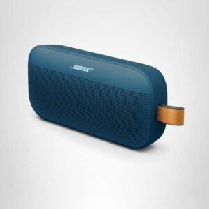 bose soundlink flex portable bluetooth speaker (2nd gen), portable outdoor speaker with hi fi audio, up to 12 hours battery life, waterproof and dustproof, twilight blue limited edition color
