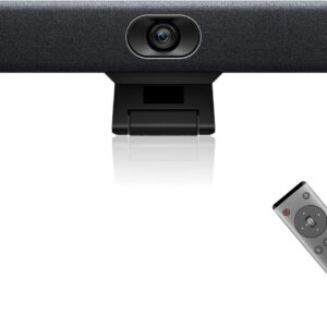 yealink 4k usb video conference camera 120° wide angle, microphone, speaker, auto framing, for pc meetings, microsoft teams & zoom