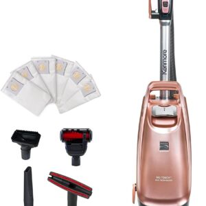 kenmore bu4050 intuition bagged upright vacuum, liftup cleaner with hair eliminator brushroll, pet handi mate for carpet, hard floor, rose gold