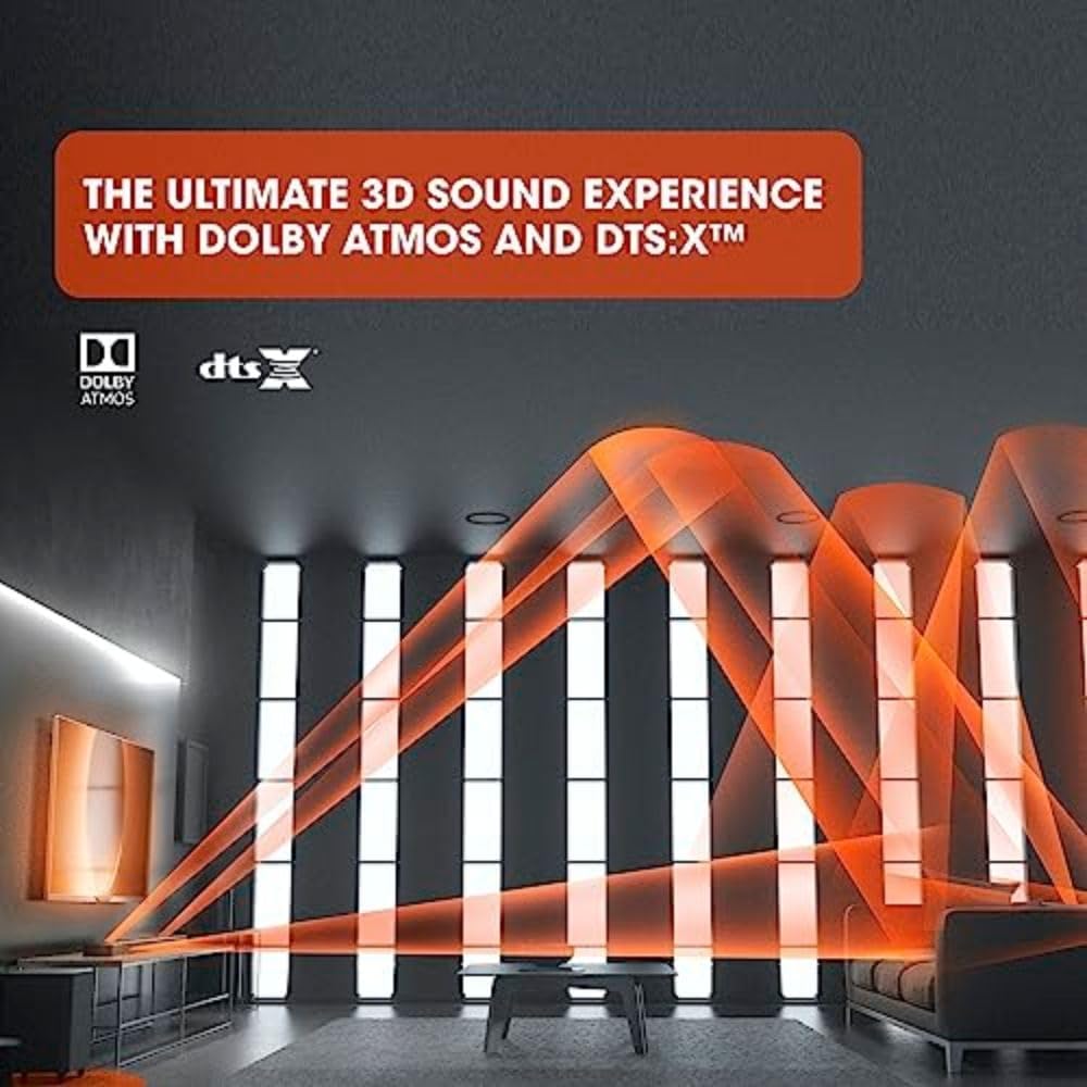 jbl bar 9.1 channel soundbar system with surround speakers and dolby atmos, black