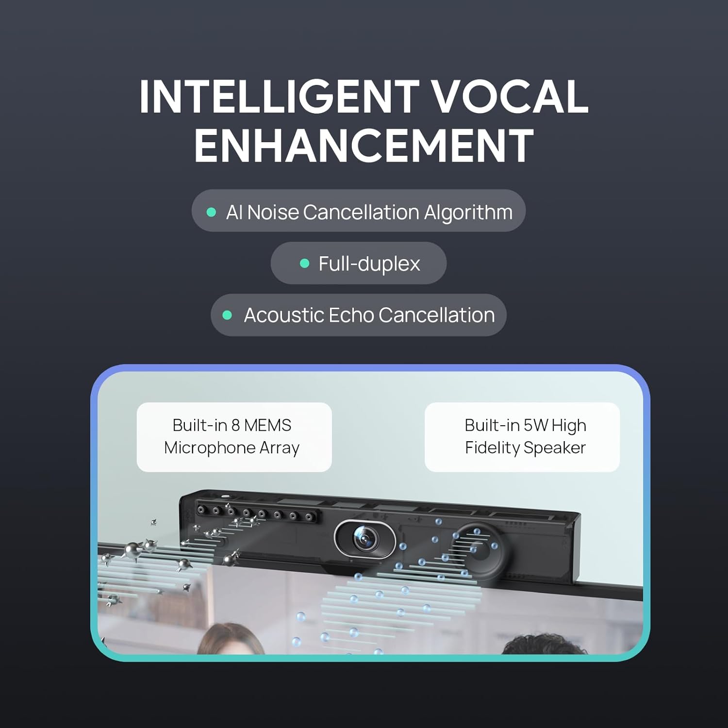 yealink 4k usb video conference camera 120° wide angle, microphone, speaker, auto framing, for pc meetings, microsoft teams & zoom