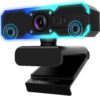 nbpower 1080p 60fps streaming camera webcam with microphone and fill rgb light,autofocus,work with laptop/desktop computer/winsdows/mac os/pc computer for camera