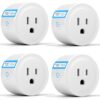 exioty smart plug, works with alexa only, simple setup with one voice command, voice control, remote control, timer & schedule & group controller, bluetooth mesh outlet, alexa echo required （4 pack）