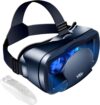 VR Headset,3D VR Glasses Virtual Reality Goggles Anti-Blue Light for iPhone & Android Compatible 5.0-7.0 inch,3D Headset Helmets with Controller,for Movies & Games(Black)