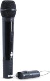 singing machine portable wireless microphone (black) premium unidirectional uhf wireless mic for singing, speeches & events cordless mic compatible with karaoke machines, pa systems & more
