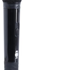 singing machine portable wireless microphone (black) premium unidirectional uhf wireless mic for singing, speeches & events cordless mic compatible with karaoke machines, pa systems & more