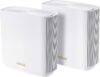 asus zenwifi xt9 ax7800 tri band wifi6 mesh wifisystem (2pack), 802.11ax, up to 5700 sq ft & 6+ rooms, aimesh, lifetime free internet security, parental controls, 2.5g wan port, unii 4, white