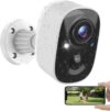 security cameras wireless outdoor, outside cameras for home security with ai motion detection, recharge battery powered, 2k color night vision, ip66 weatherproof, 2 way talk, sd/cloud storage