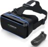 vr headset for smartphones with bluetooth controller,aspheric hd lenses (4.7 6" phones), adjustable eye focus & distance,thermal management system