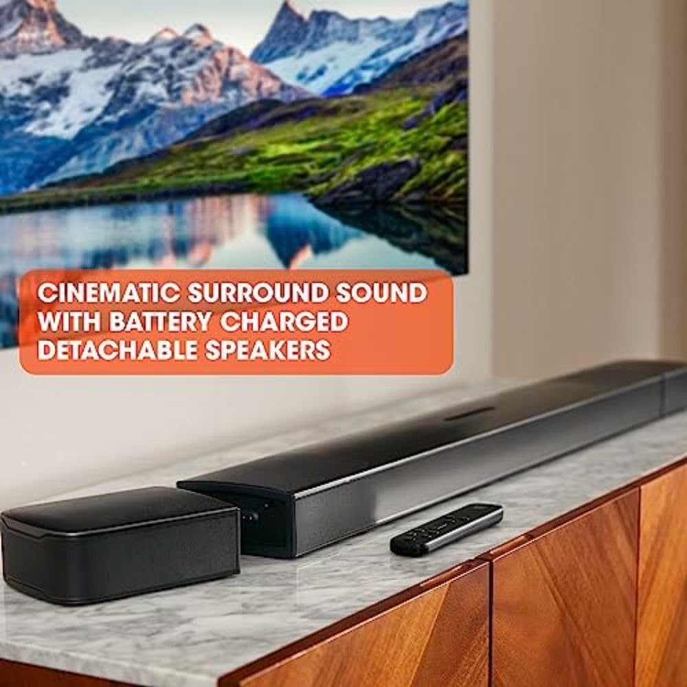 jbl bar 9.1 channel soundbar system with surround speakers and dolby atmos, black