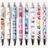 yj premiums 8pc dog writing pens veterinary ballpoint ink pen set for dogs lovers doggie people kawaii puppy paw print vet med school supplies students stationary animal for men women themed gifts