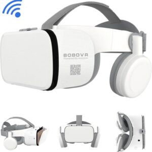 vr headset, virtual reality glasses for adults and kids play 3d movies video games vr goggles w/bluetooth foldable headphones compatible with iphone 16 15 14 13 12 pro samsung galaxy s22 s21 etc