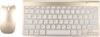 keyboard mouse set 2.4g usb thin ergonomic mute for computer (luxury gold color)
