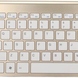 keyboard mouse set 2.4g usb thin ergonomic mute for computer (luxury gold color)