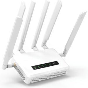 gl.inet gl x3000 (spitz ax) cellular gateway 5g router for house & rv, wi fi 6, detachable antennas, dual sim, t mobile & at&t iot device certified, family/rural area/road trips (free 10gb sim card)