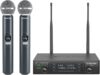 phenyx pro wireless microphone system, dual wireless mics,w/ 2 handhelds, auto scan,2x100 uhf frequencies,328ft range,dynamic microphone for singing, karaoke, church(ptu 71 2h)