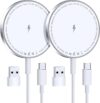 for magsafe charger: magnetic wireless charging pad for iphone 16 15 14 13 12 series & airpods 4 2 pro, strong magnet, aluminum alloy, usb c/a ports, ultra thin & portable, ideal for desk & bedside