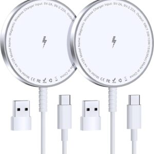 for magsafe charger: magnetic wireless charging pad for iphone 16 15 14 13 12 series & airpods 4 2 pro, strong magnet, aluminum alloy, usb c/a ports, ultra thin & portable, ideal for desk & bedside