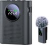voice amplifier with magnetic wireless lapel microphone, 15w mini megaphone for classroom, portable speaker pa system for teachers, elderly, yoga, tour guide, bluetooth voice amplifier