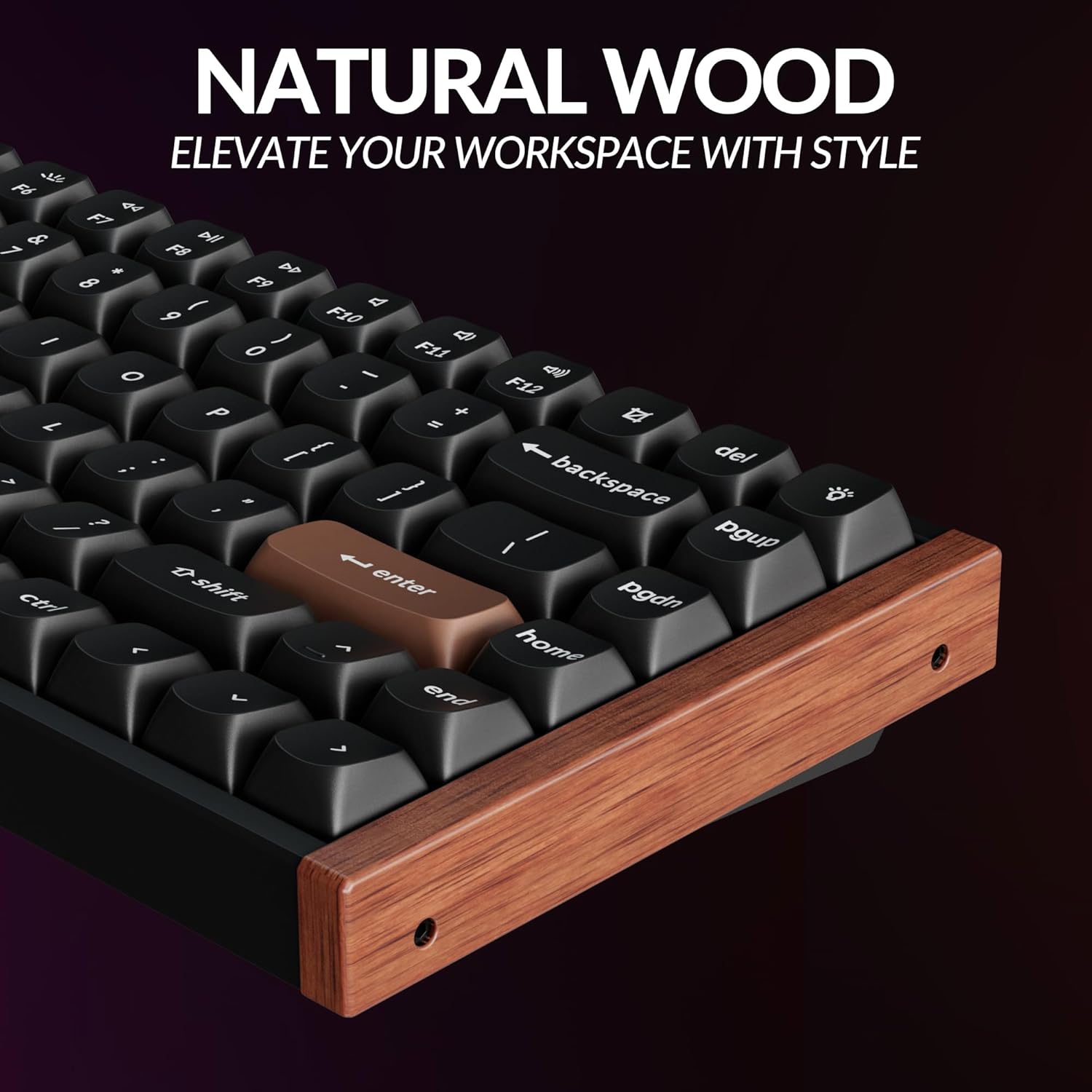 keychron k2 he rapid trigger wireless custom mechanical keyboard with hall effect gateron double rail magnetic switch, qmk 2.4 ghz bluetooth 5.2 rgb compatible with mac windows linux (aluminum + wood)