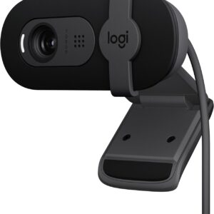Logitech Brio 101 Full HD 1080p Webcam for Meetings, Streaming, Desktop, Laptop, PC – Built-in Mic, Shutter, USB-A, Teams, Zoom – Black