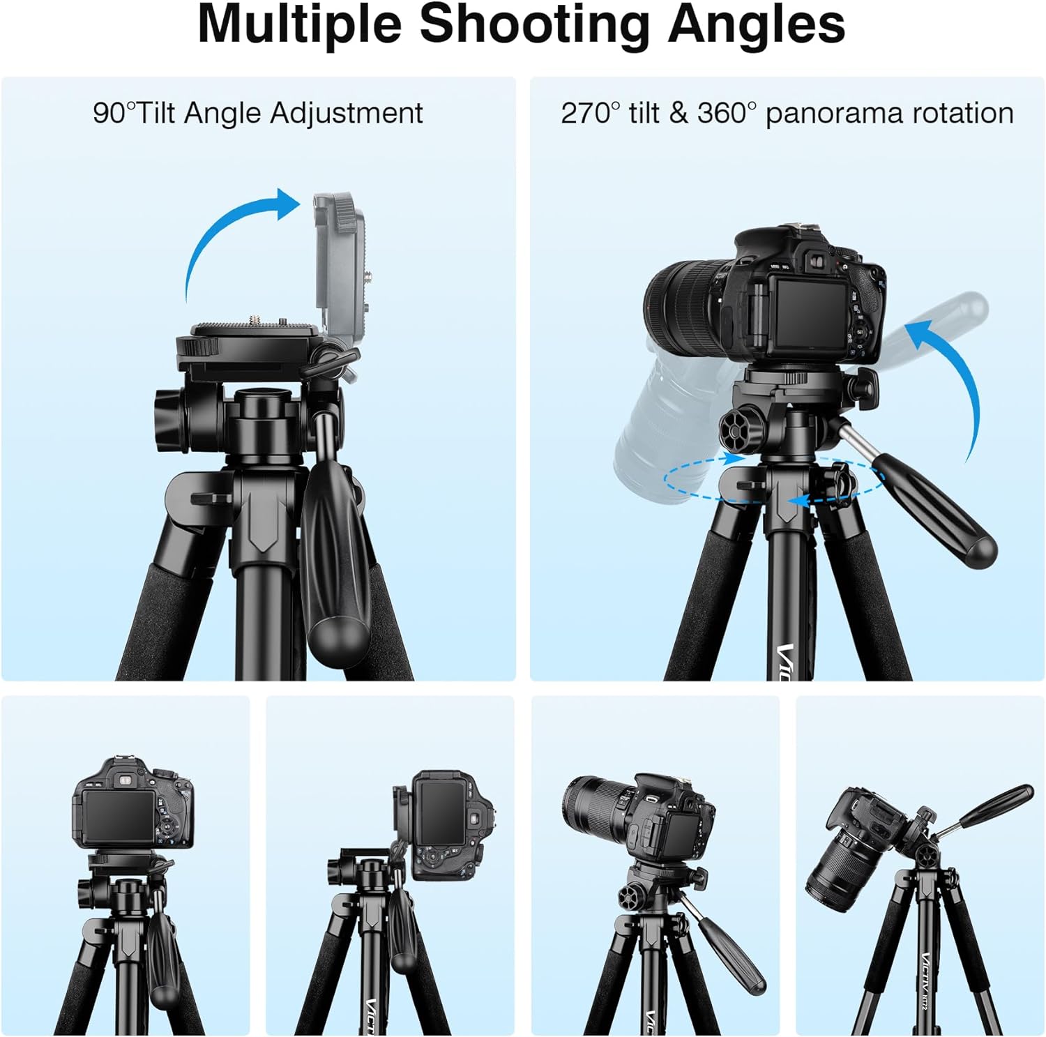 tripod for camera, 72" tall camera tripod monopod with remote, professional heavy duty compact camera stand for phone,dslr, spotting scope, telescope, binocular