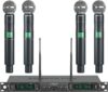 phenyx pro wireless microphone system, 4 channel uhf wireless mic, fixed frequency metal cordless mic with 4 handheld dynamic microphones, 260ft range, mics for singing, church(ptu 5000 4h)