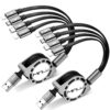multi charging cable 4a, 2pack 4ft retractable multi fast charger cable, multiple charging cord, 4 in 1 multi usb cable with type c/micro usb ports for cell phones/ip/galaxy/ps/tablets/ipads