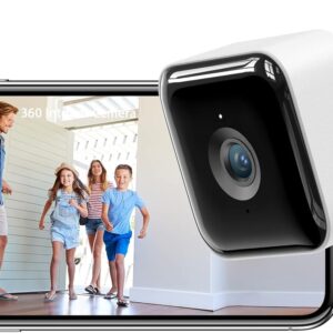 gncc indoor security camera dog camera 1080p motion detection, cameras for home security with 2 way audio siren, night vision, cloud & sd card storage, works w/alexa & google home, 2.4g wifi(only), c2