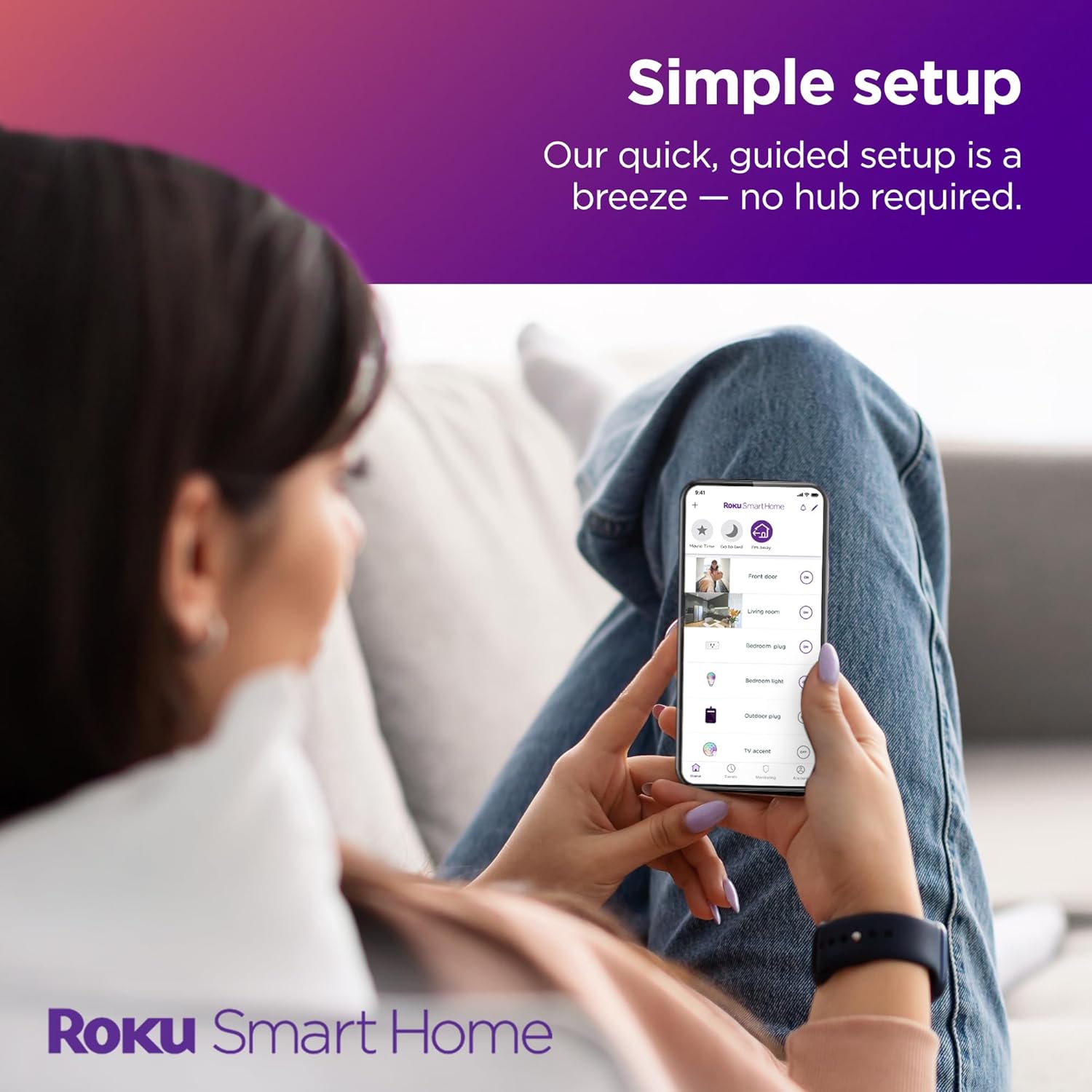roku smart home outdoor smart plug wifi smart plugs works with alexa & google assistant, no hub required ip64 weather resistance, custom scheduling timer & independent outlets smart home product