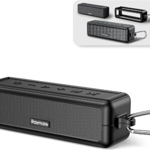 raymate bluetooth speakers, hifi stereo sound with dsp, 30w ipx7 waterproof speaker wireless bluetooth v5.0, 1000mins playtime, portable speaker for home, outdoor, party