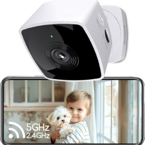blurams 5ghz cameras for home security, 2k security camera indoor, pet camera with phone app, indoor camera w/ai motion detection, 2 way audio, compatible with alexa&google home, wifi 6