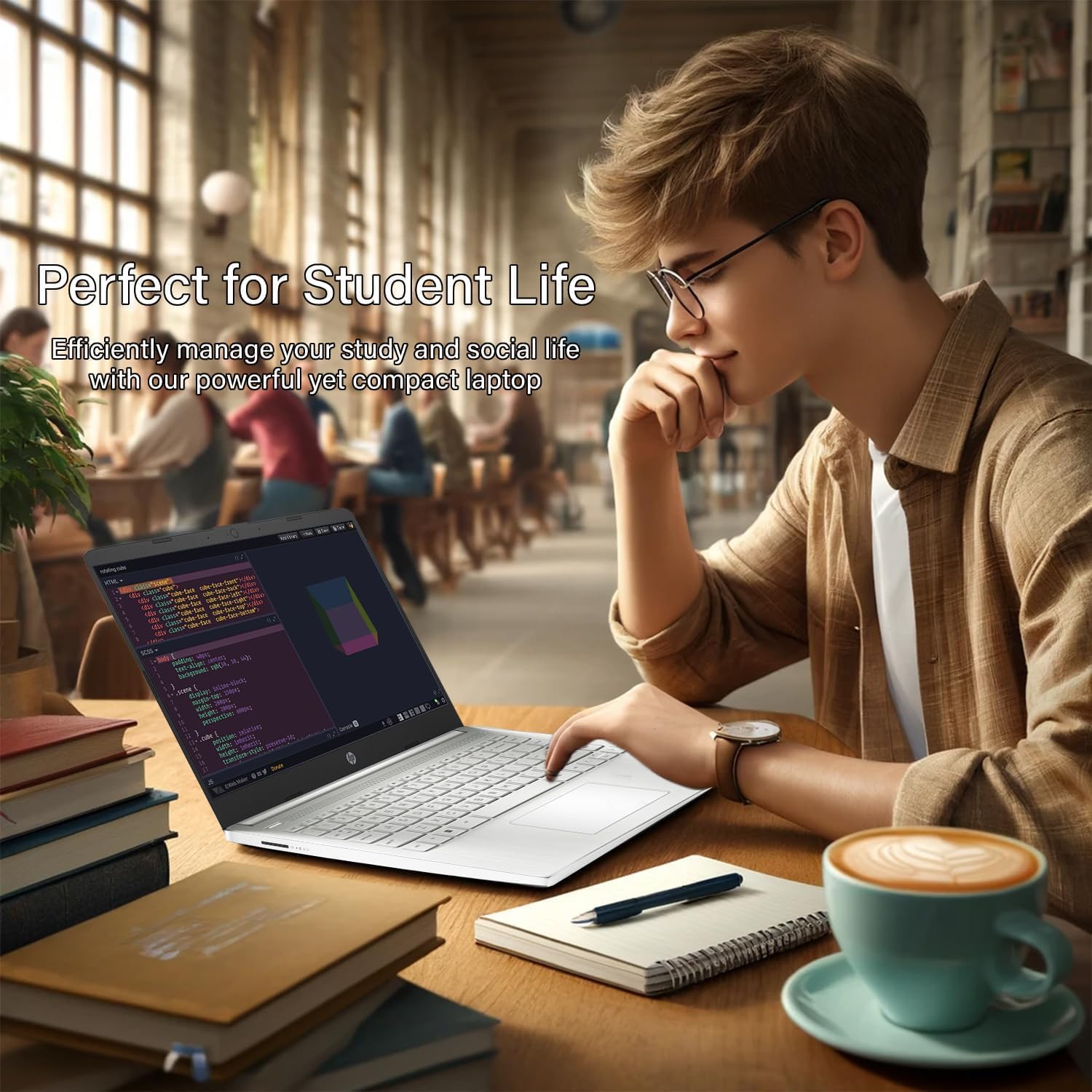 hp 14 ultrabook • back to school limited edition w/microsoft 365 • intel 4 core cpu • 32gb ram • 1.6tb storage (128gb onboard w/ 512gb portable drive + 1tb onedrive) • natural silver • win 11
