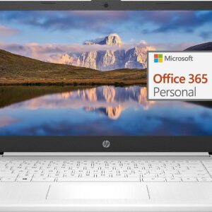 hp 14" ultral light laptop for students and business, intel quad core, 8gb ram, 192gb storage(64gb emmc+128gb ghost manta sd card), 1 year office 365, usb c, win 11 s