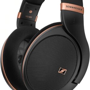 sennheiser hd 505 headphones, wired, over ear, with transparent sound and controlled bass, enhanced wearing comfort, for music, work and gaming – incl. 1.80 m cable, drawstring bag – copper edition