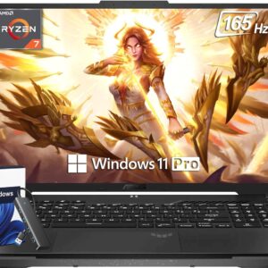 asus tuf a16 gaming laptop, windows 11 pro, amd ryzen 7 7735 hs, 64 gb ddr5 ram, 2 tb ssd, radeon rx7700s, 16" fhd 165 hz display, rgb backlit kb, wi fi 6