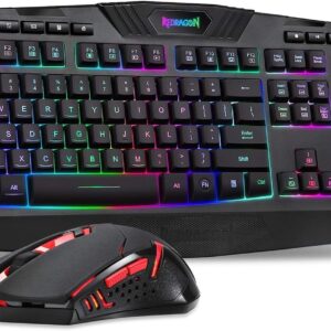 redragon s101 gaming keyboard, m601 mouse, rgb backlit gaming keyboard, programmable backlit mouse, value combo set [new version]