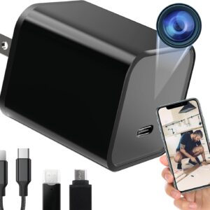 wifi smart camera charger with premium wide angle 160° – live remote view – 2.4g/5g wifi – best mini type‑c plug camera for pets & home – real time monitoring ios android app