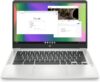 hp chromebook 14 laptop, intel celeron n4120, 4 gb ram, 64 gb emmc, 14" hd display, chrome os, thin design, 4k graphics, long battery life, ash gray keyboard (14a na0226nr, 2022, mineral silver)