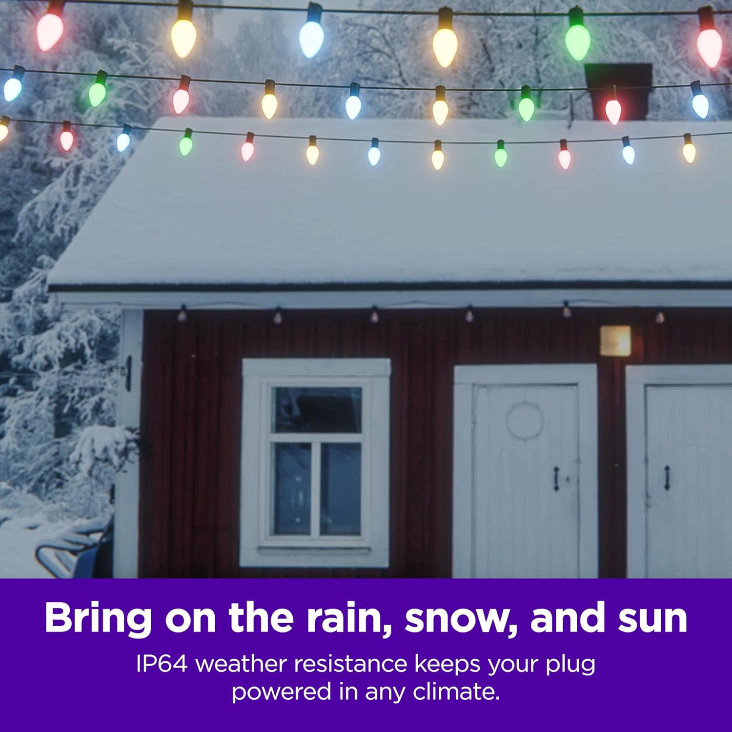 roku smart home outdoor smart plug wifi smart plugs works with alexa & google assistant, no hub required ip64 weather resistance, custom scheduling timer & independent outlets smart home product