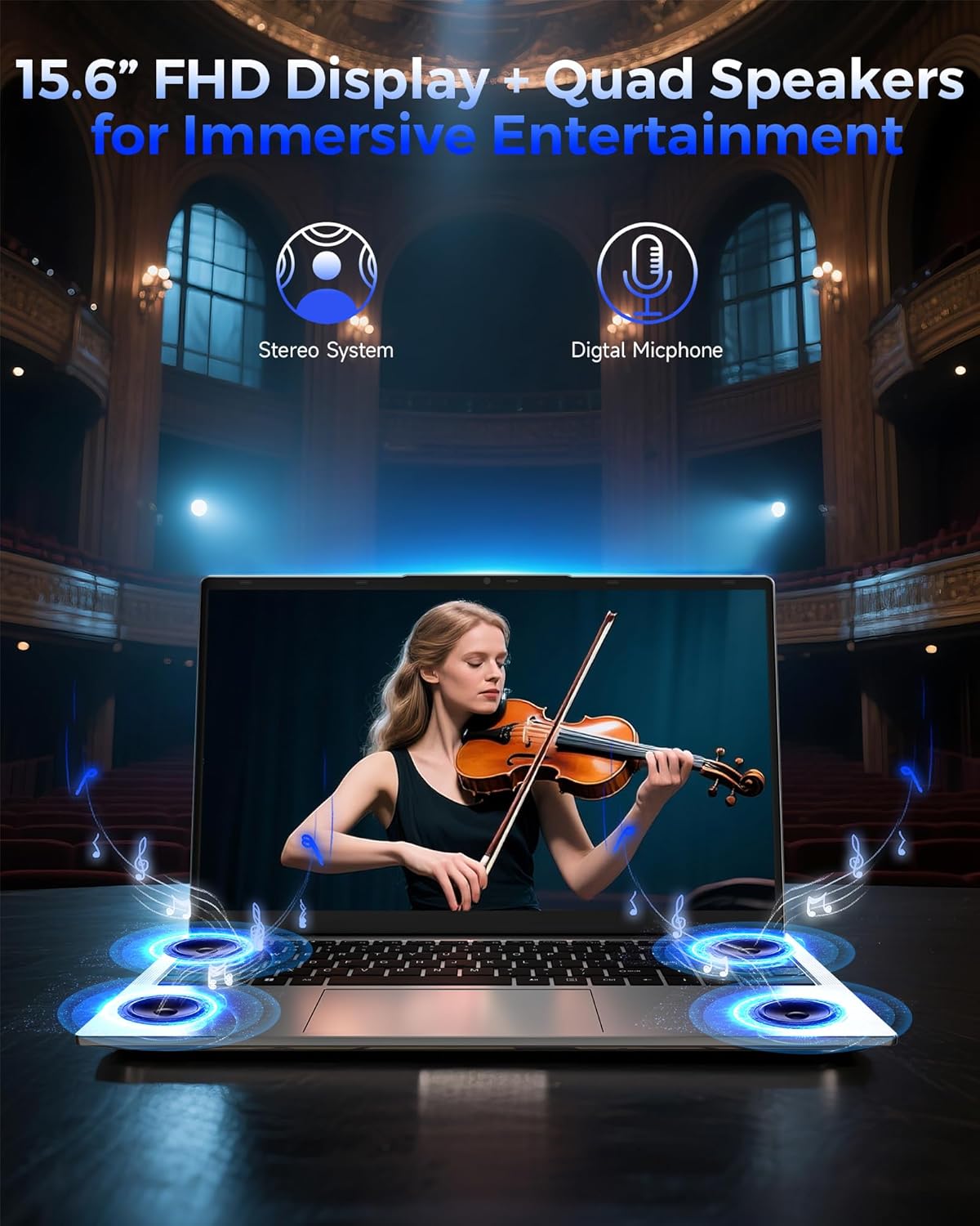 jumper 2025 gaming laptop, amd ryzen 5 7430u(up to 4.3ghz), 16gb ddr4 1tb nvme ssd, 15.6" fhd ips screen, 62.7wh battery, windows 11, gpu, usb3.2, 4 stereo speakers, 2 memory slots.