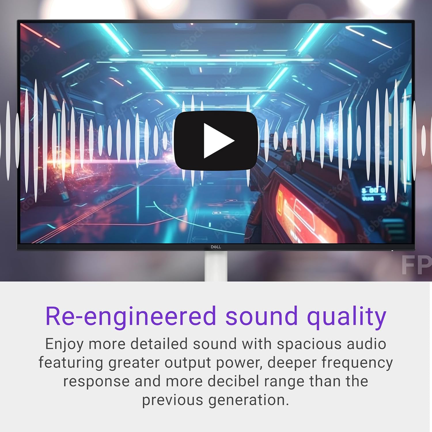 Dell S2725HS 27 Inch Monitor, FHD (1920x1080) Display, 100Hz Refresh Rate, 1500:1 Contrast Ratio, TÜV Rheinland Eye Comfort 4 Star, Integrated 2x5W Speaker, Height/Tilt/Swivel/Pivot- Ash White Color - Image 3